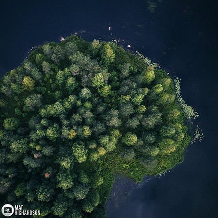 aerial photography swedish lapland